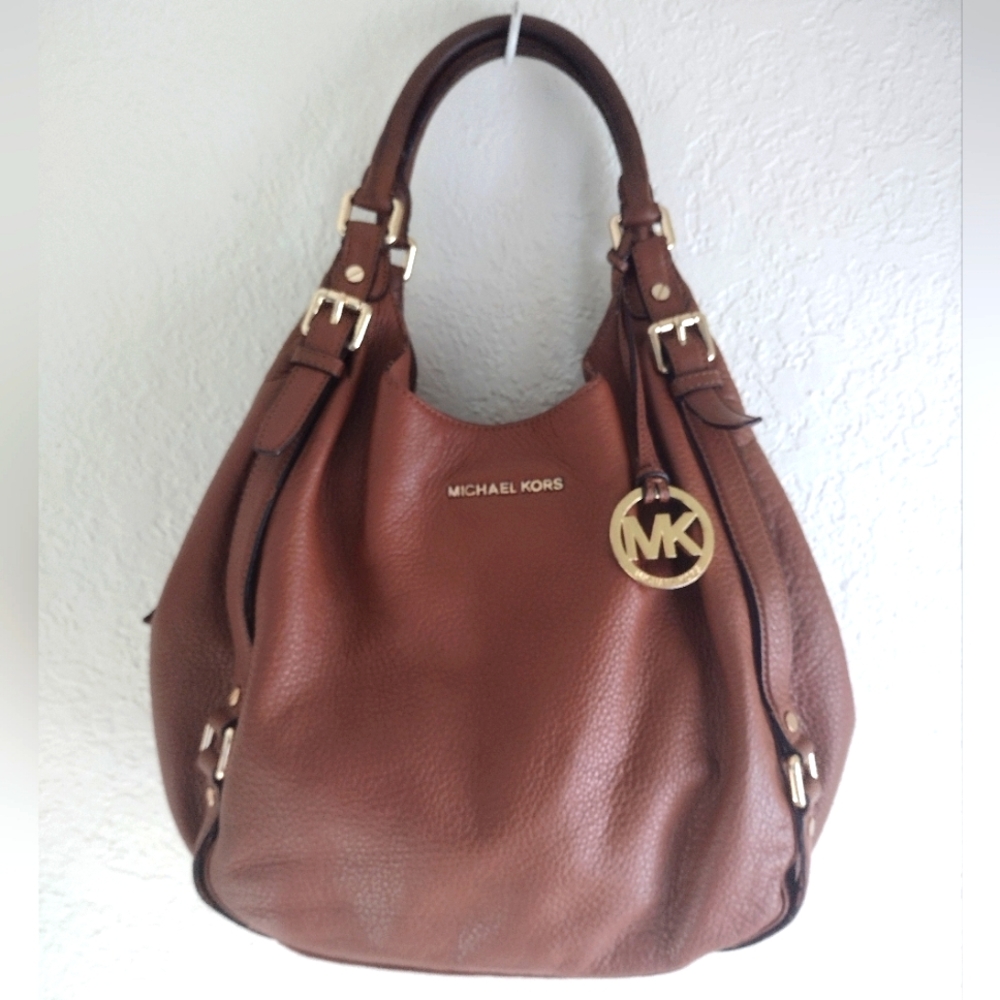 Michael Kors Brown Leather Hobo Bag